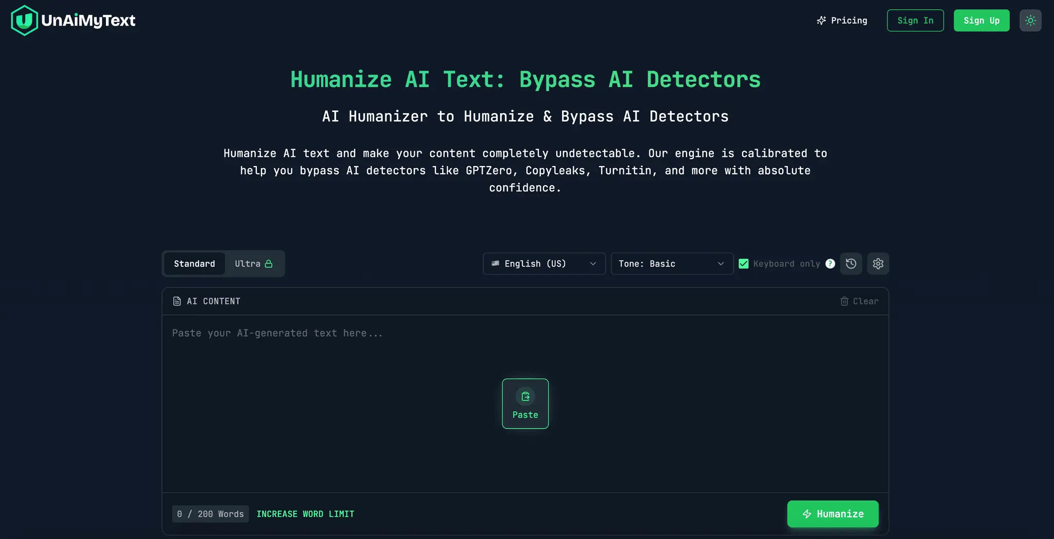 Screenshot 1 of UnAIMyText: Humanize AI Text