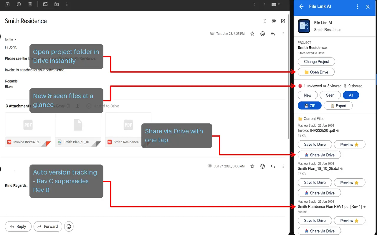 Screenshot 1 of File Link AI
