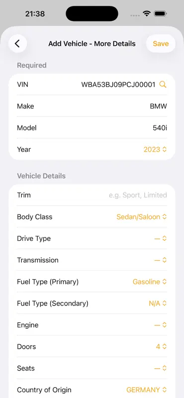 Screenshot 2 of Car Snaglist