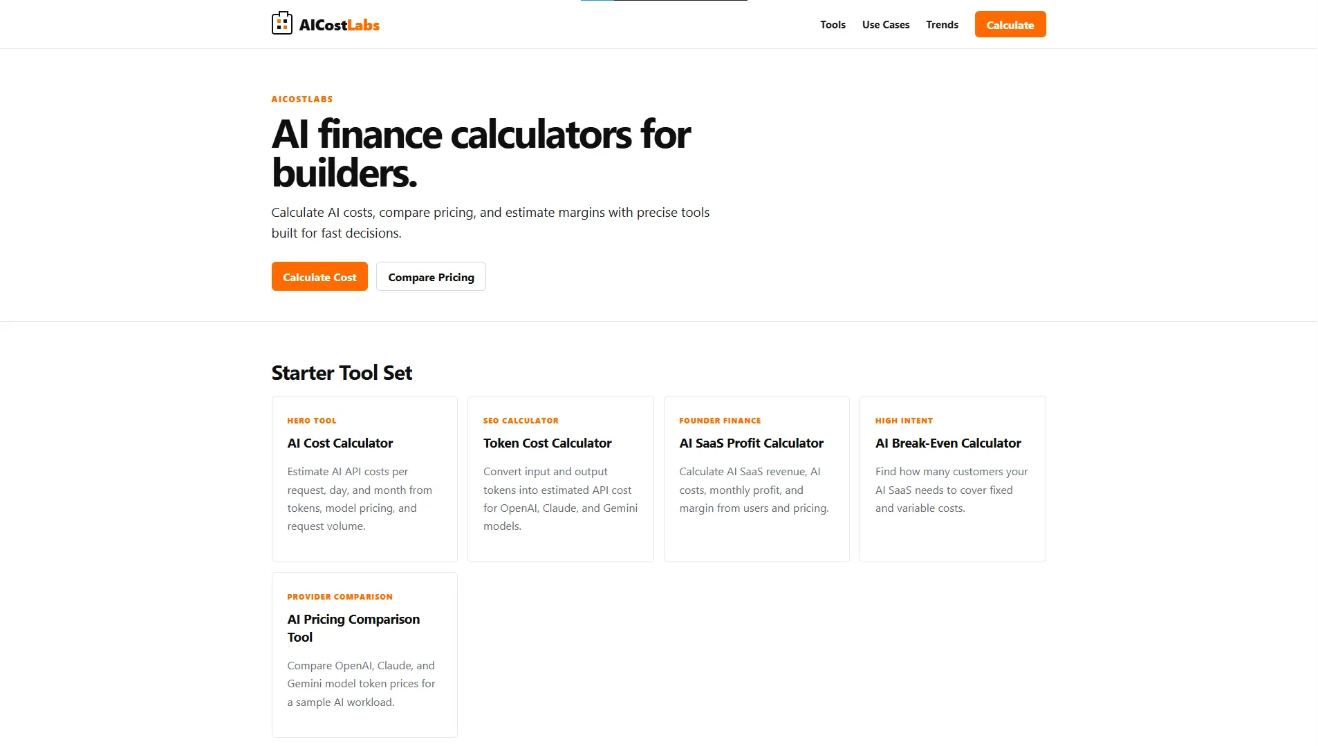 Screenshot 1 of AIcostlabs