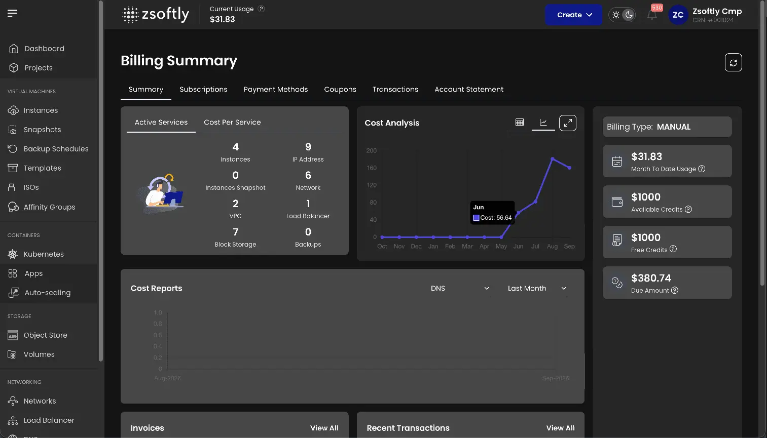 Screenshot 10 of ZSoftly Cloud Platform