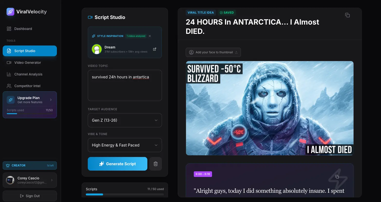 Screenshot 8 of Free YouTube Script Generator