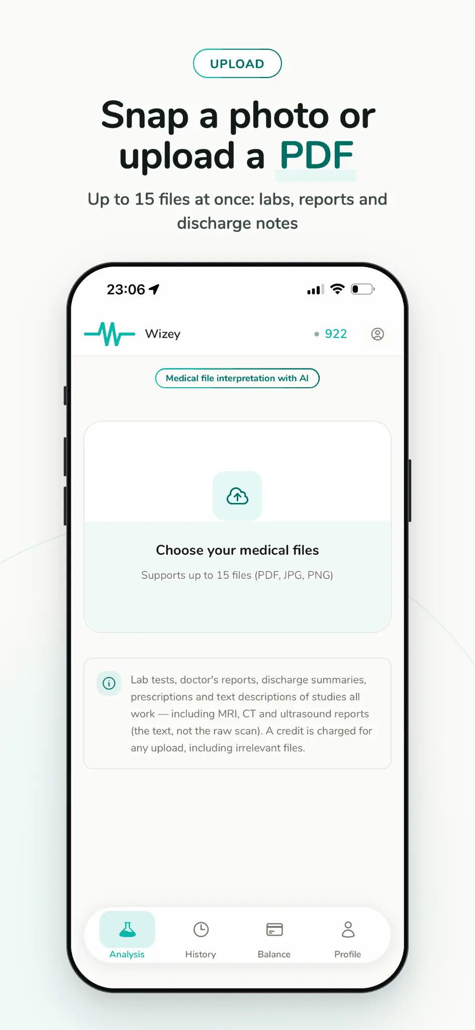 Screenshot 2 of Wizey — AI Lab Results Analyzer
