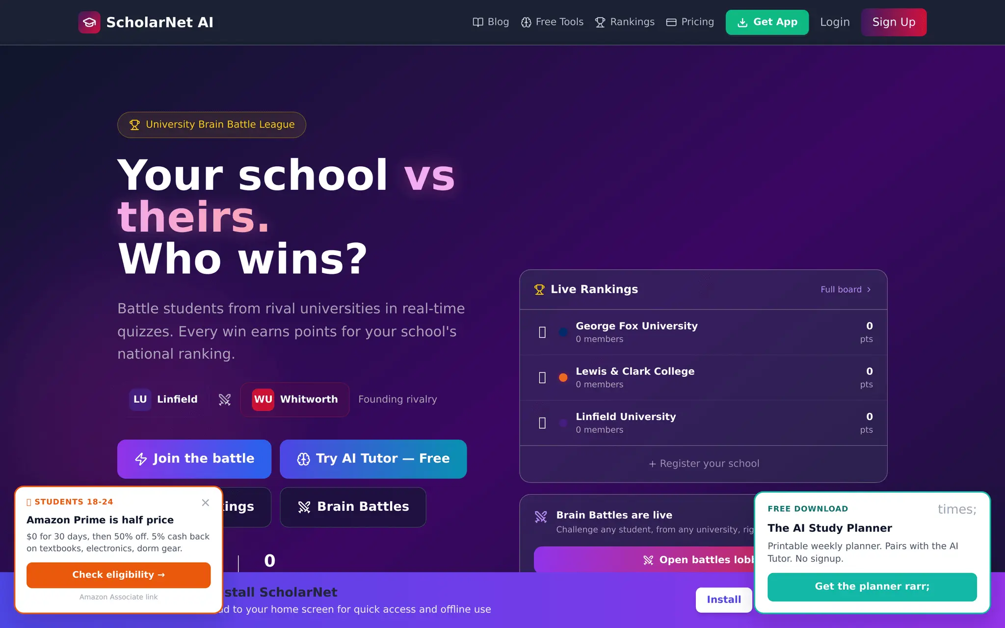 Screenshot 1 of ScholarNet AI