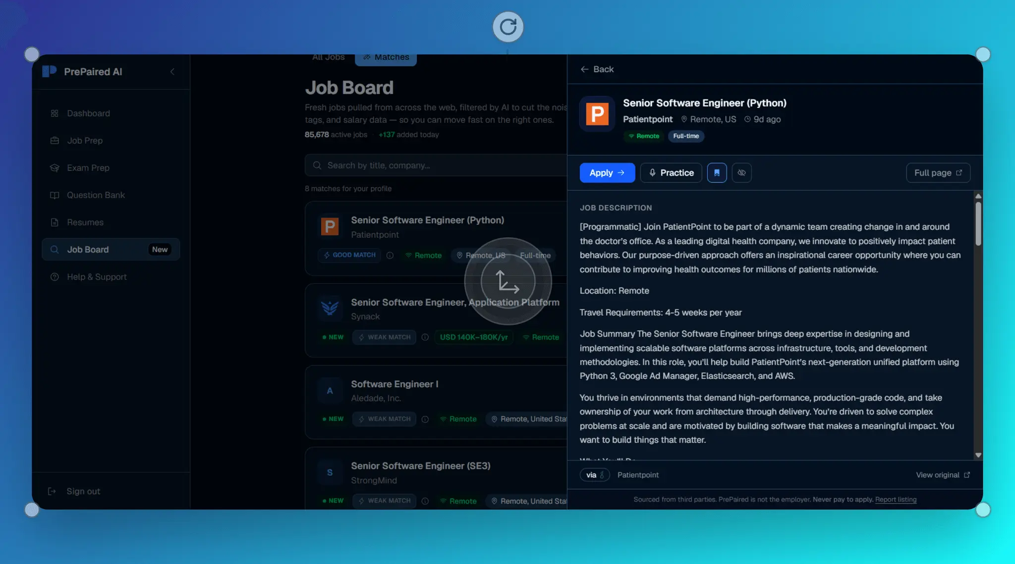 Screenshot 2 of PrePaired AI