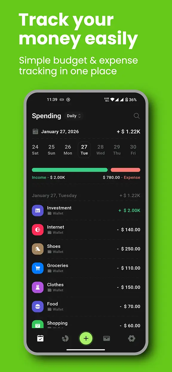 Screenshot 1 of Penny: Budget & Expense App