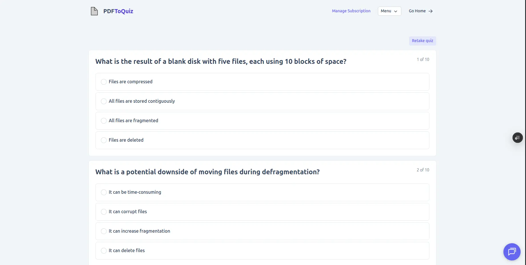 Screenshot 3 of PDFToQuiz