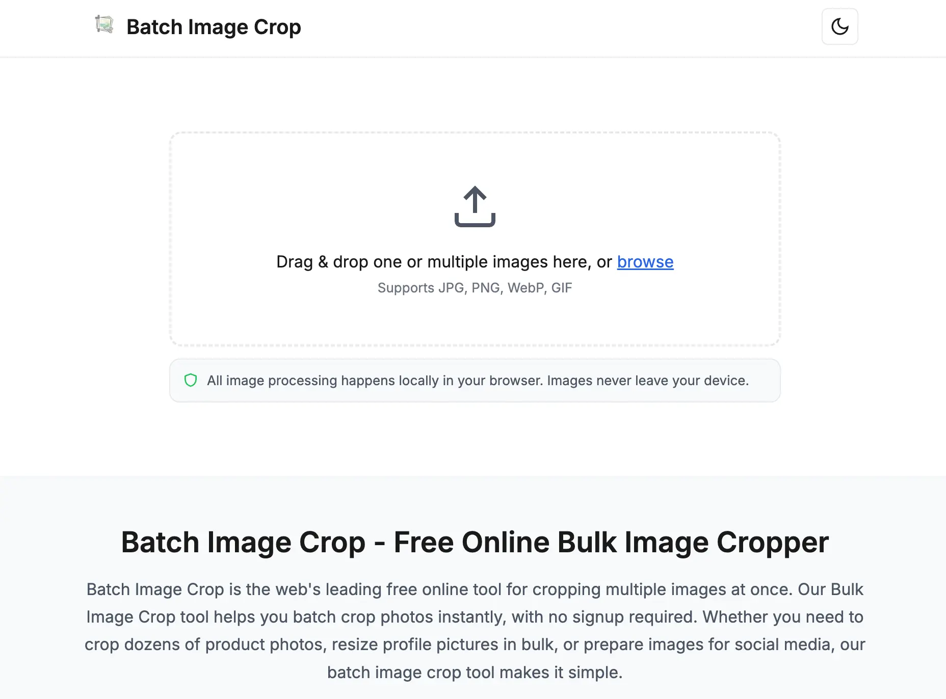 Screenshot 1 of Batch Image Crop