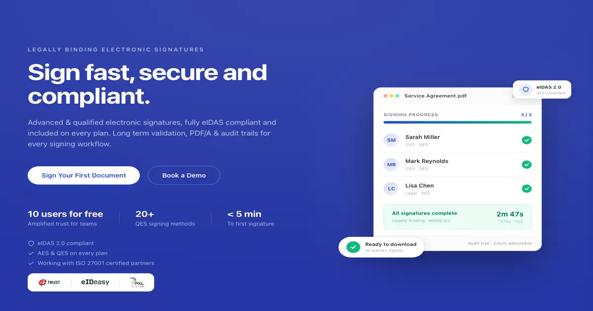 Screenshot 1 of swipesign