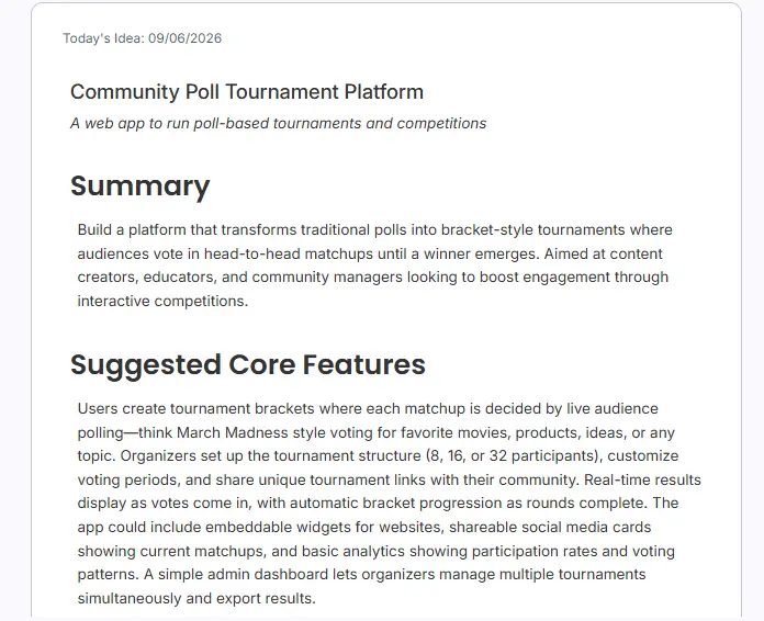 Screenshot 2 of DailyAppIdea