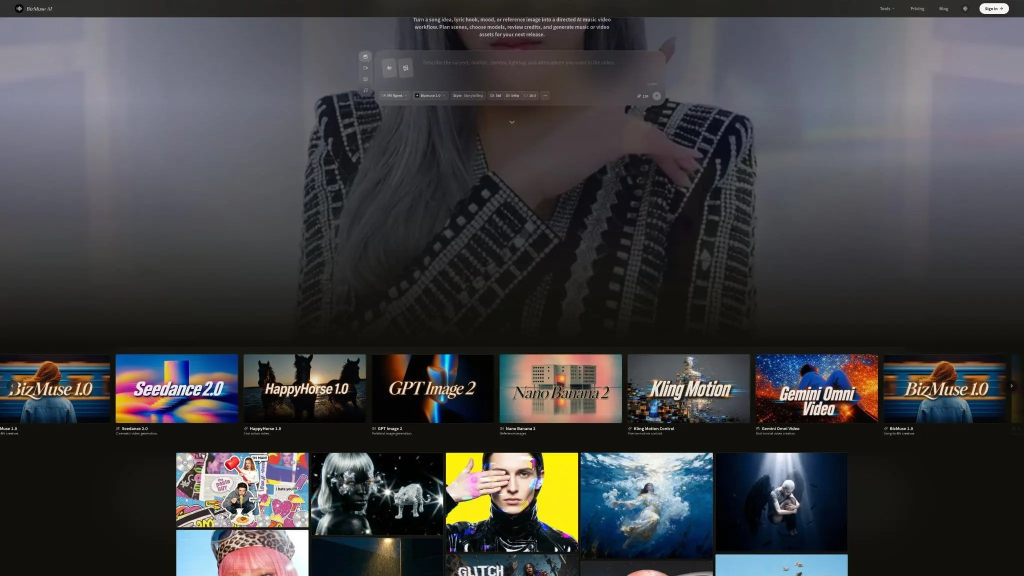 Screenshot 2 of AI Music Video Generator with Bizmuse AI