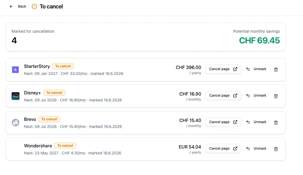 Screenshot 5 of Subscription Keeper