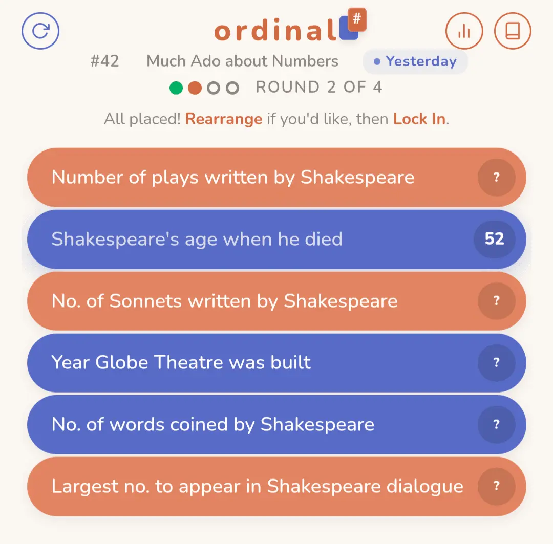 Screenshot 1 of Ordinal
