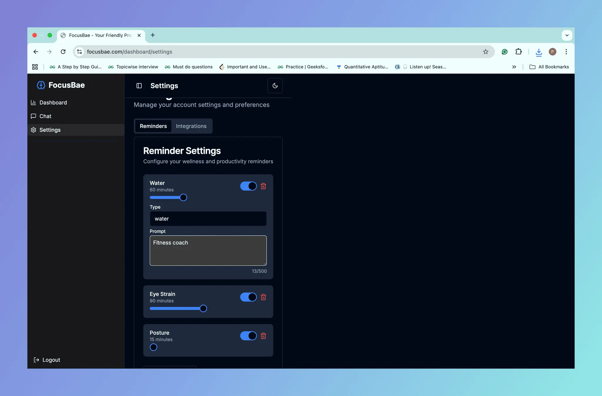 Screenshot 4 of FocusBae - Your Friendly Assistant