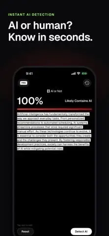 Screenshot 3 of AI or Not: Text Detector