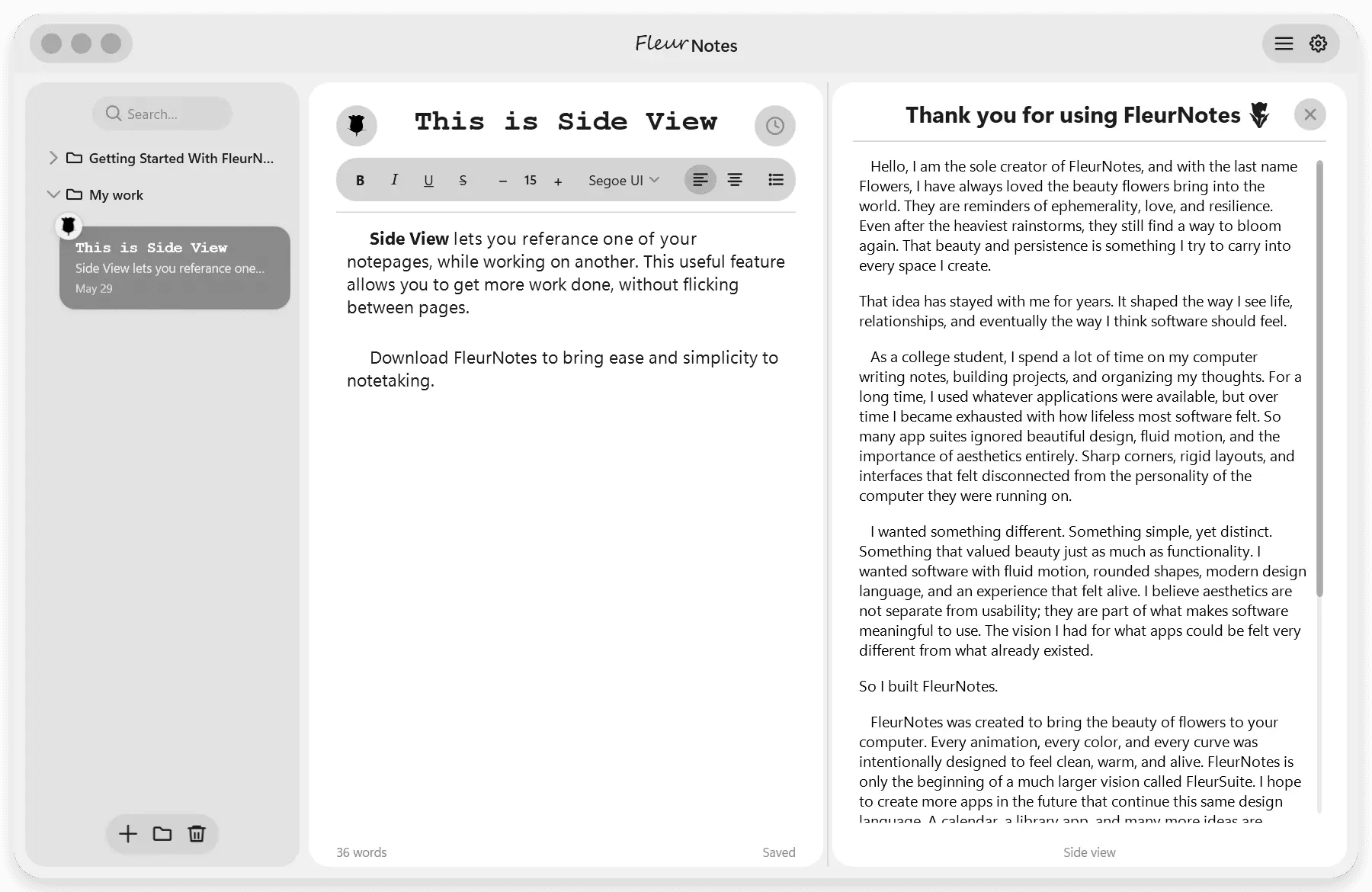 Screenshot 2 of FleurNotes