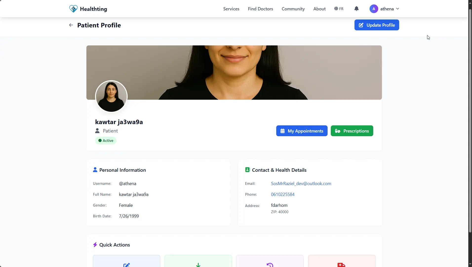 Screenshot 9 of https://www.healthting.com/