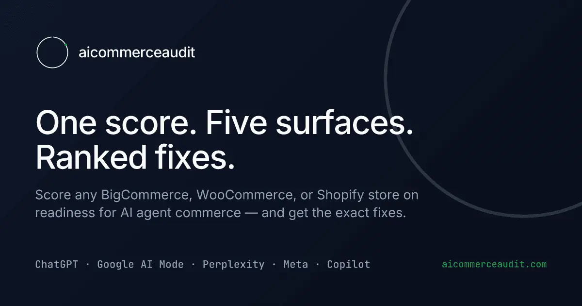 Screenshot 1 of AI Commerce Audit