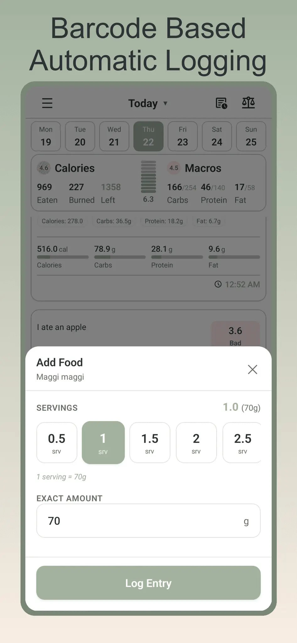 Screenshot 3 of Caloriva: AI Calorie & Gym Tracker