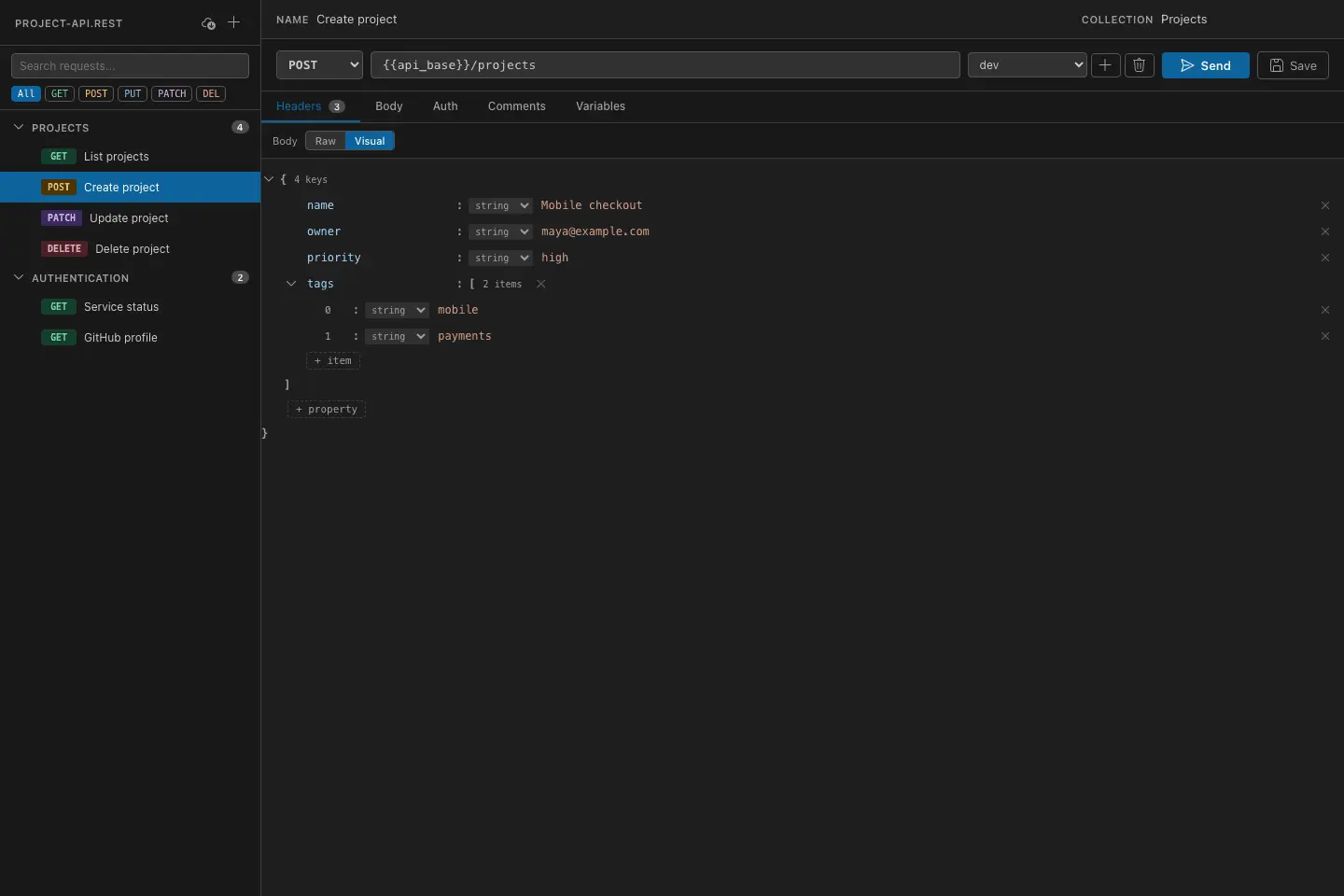 Screenshot 2 of Visual REST Client