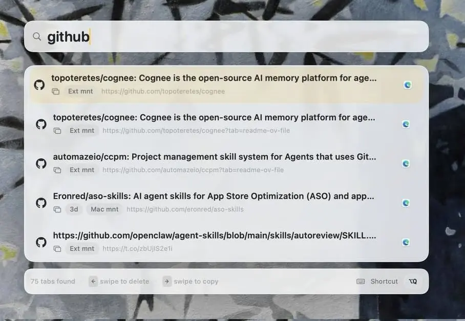 Screenshot 1 of Fast Tab