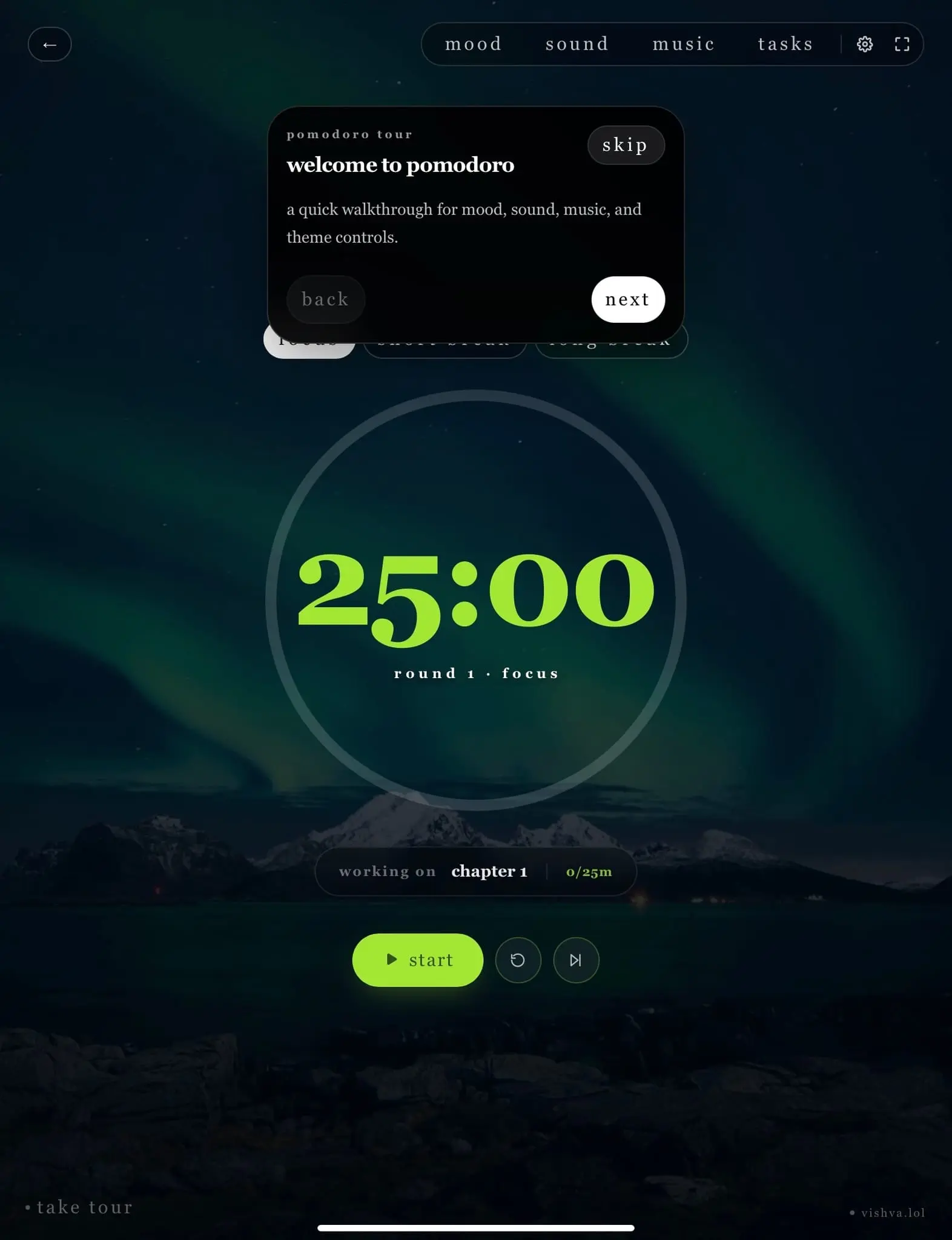 Screenshot 1 of Aesthetic Pomodoro