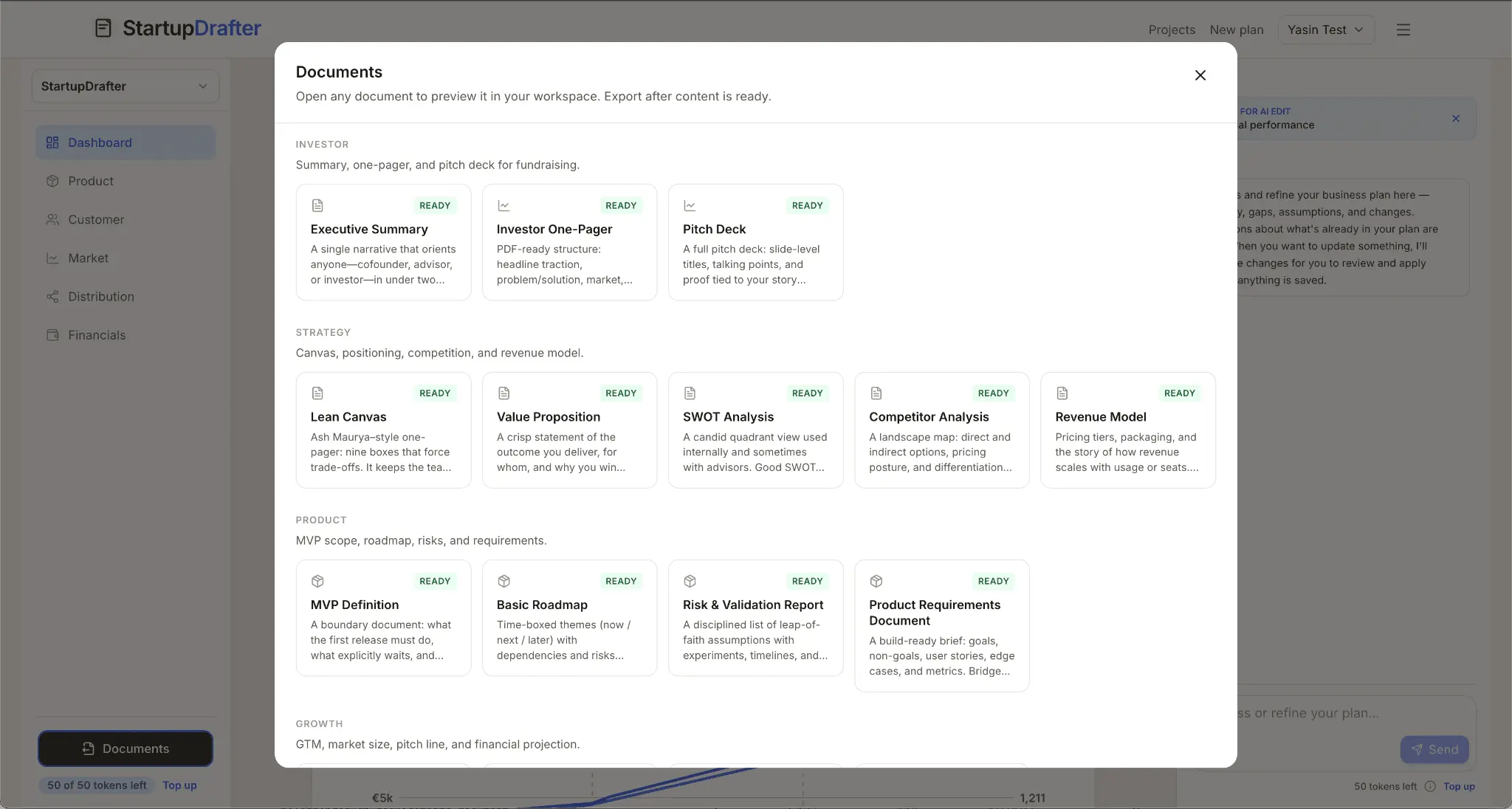 Screenshot 4 of StartupDrafter