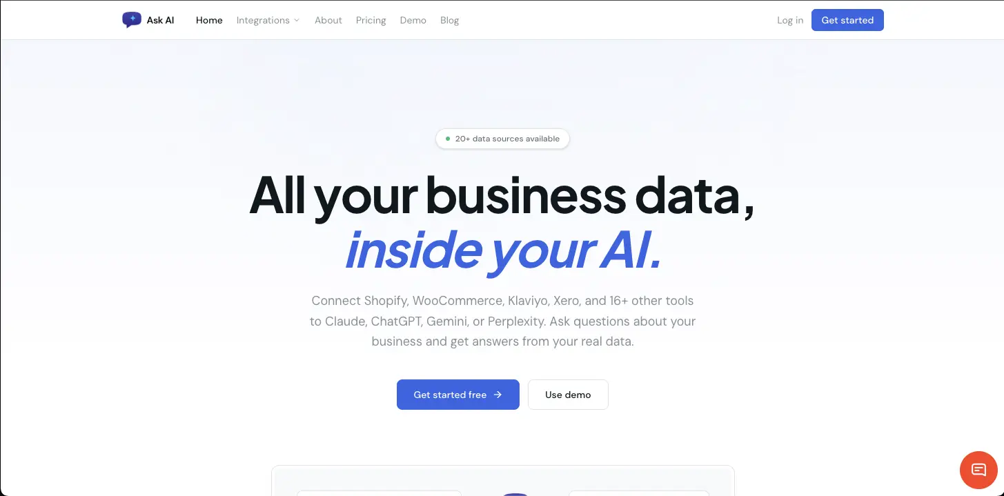 Screenshot 1 of Ask AI Data Connector
