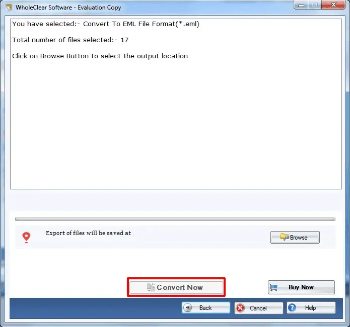 Screenshot 2 of WholeClear MSG to EML Converter