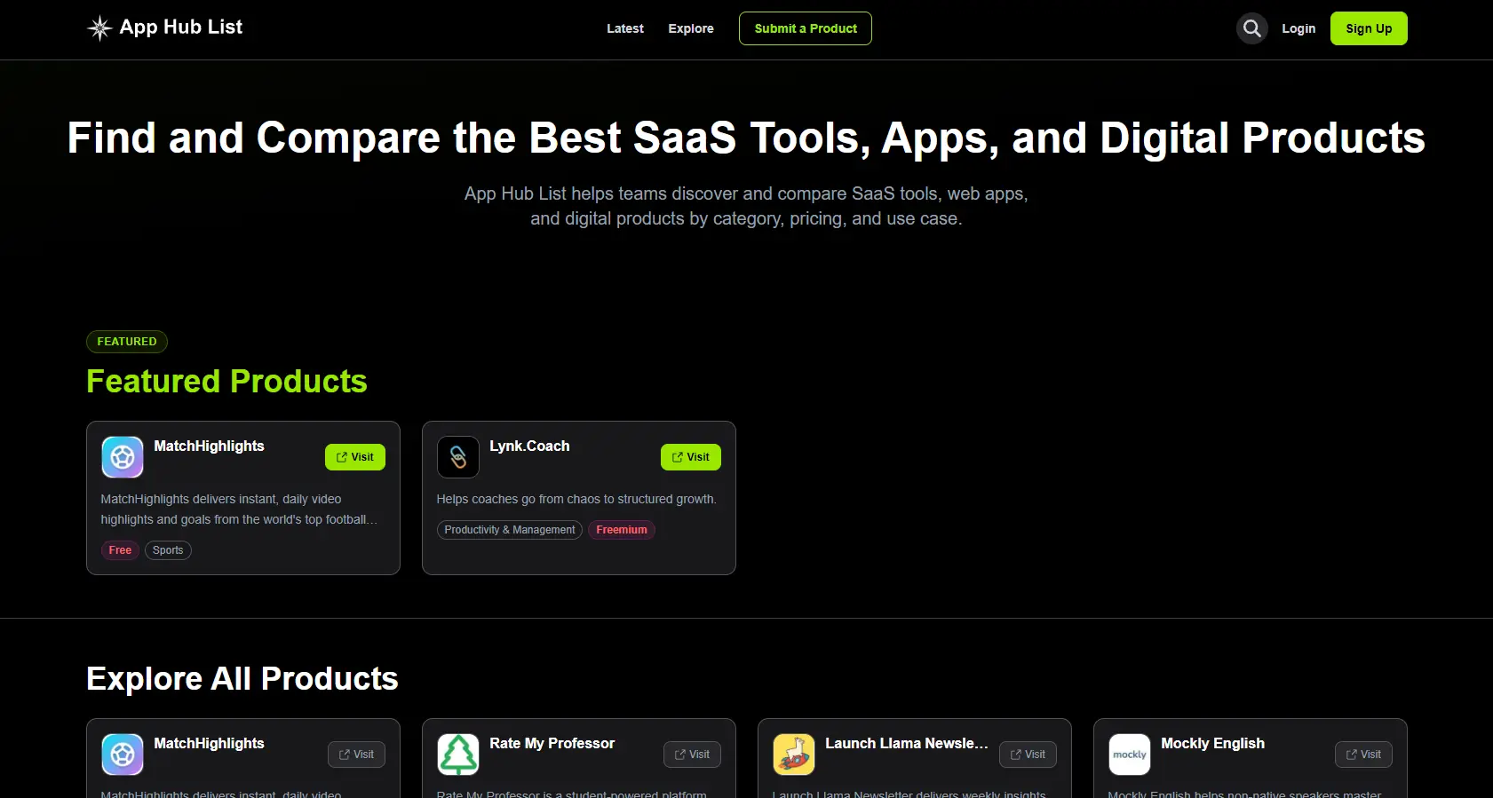 Screenshot 1 of App Hub List