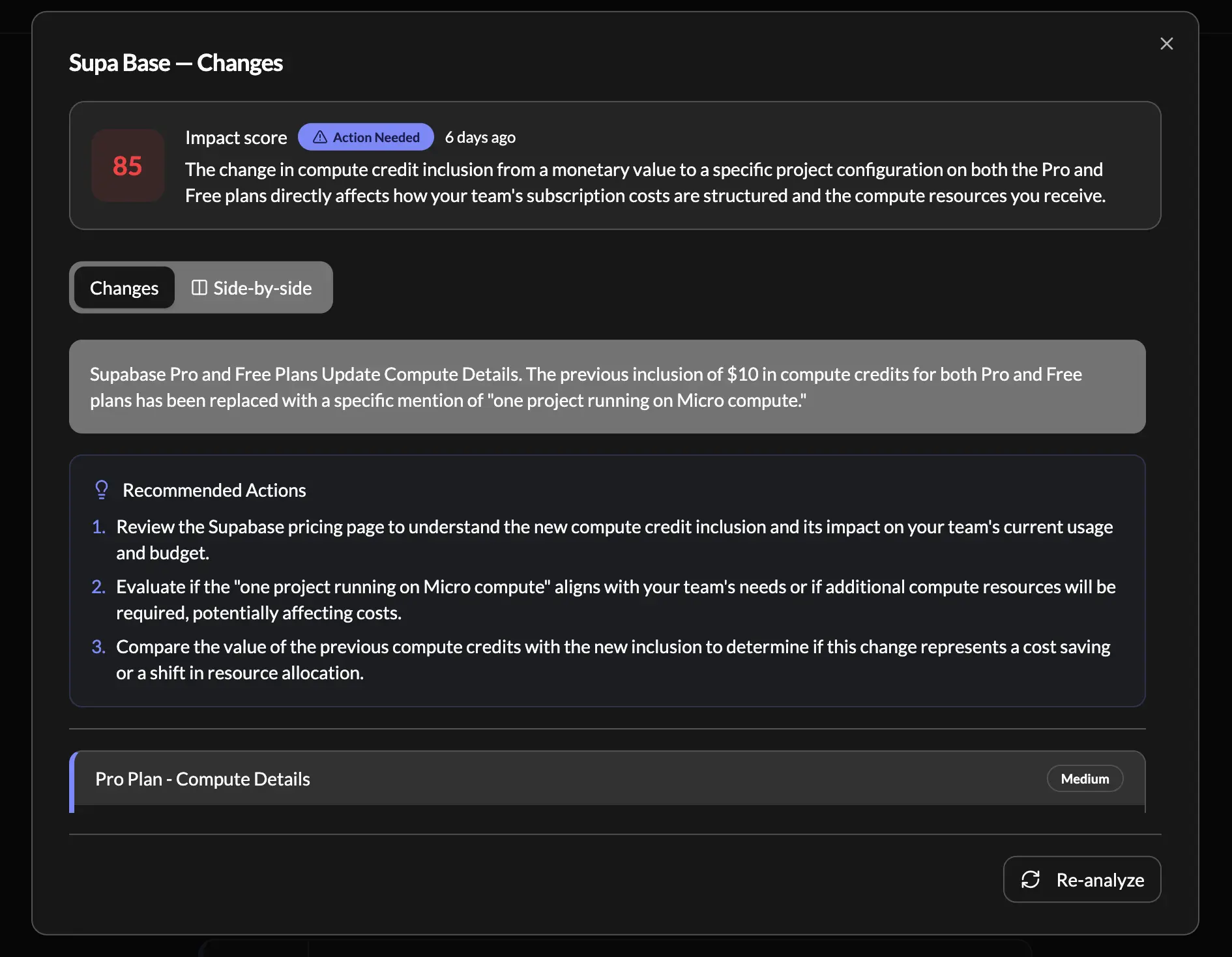 Screenshot 1 of What Changed