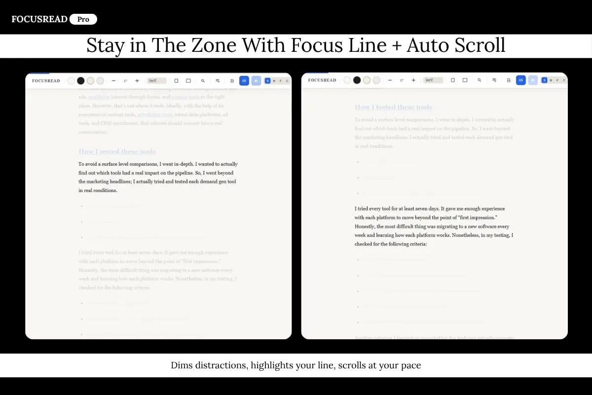 Screenshot 2 of FocusRead