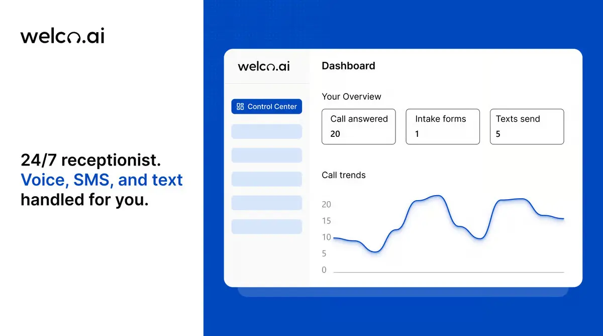 Screenshot 1 of Welco - AI Phone Receptionist That Never