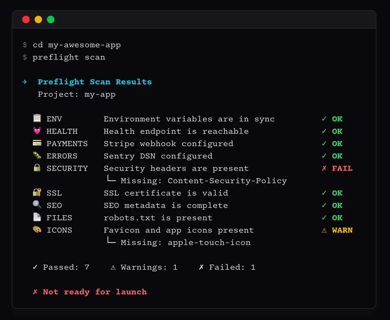 Screenshot 3 of Preflight.sh