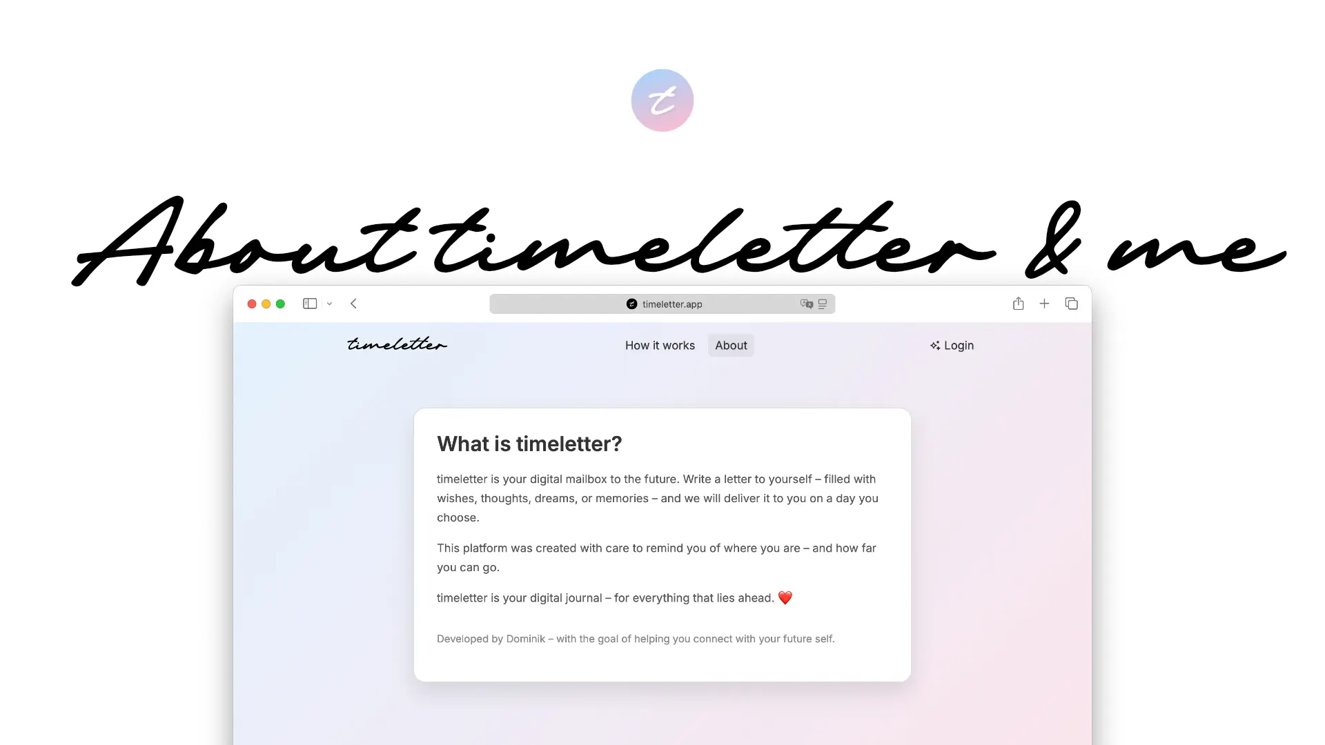 Screenshot 2 of timeletter