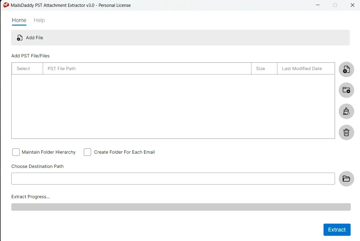 Screenshot 3 of MailsDaddy PST Attachment Extractor