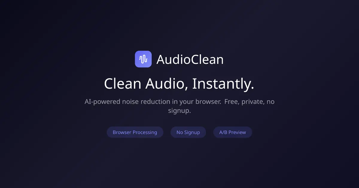 Screenshot 1 of AudioClean