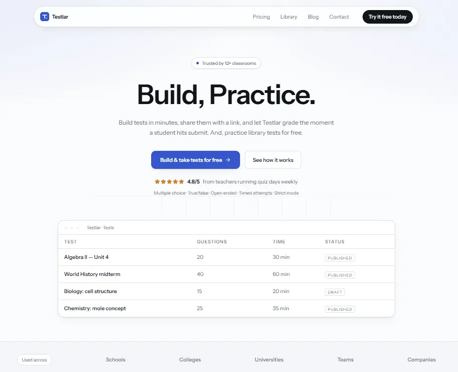 Screenshot 1 of Testlar