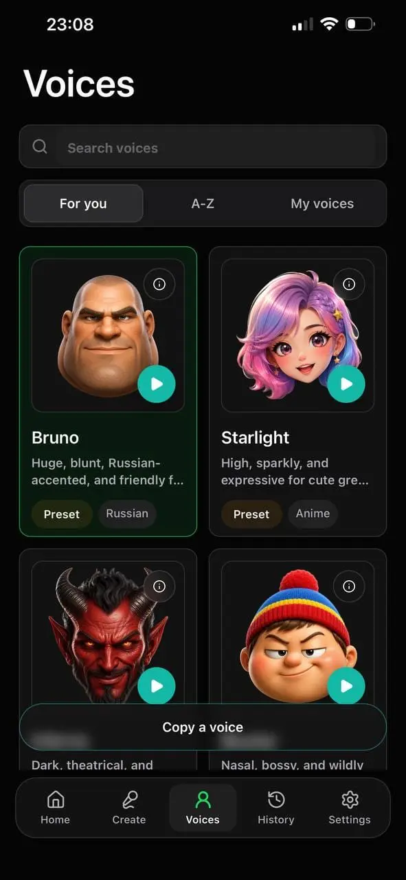 Screenshot 1 of Echo - Mobile AI Voice Changer