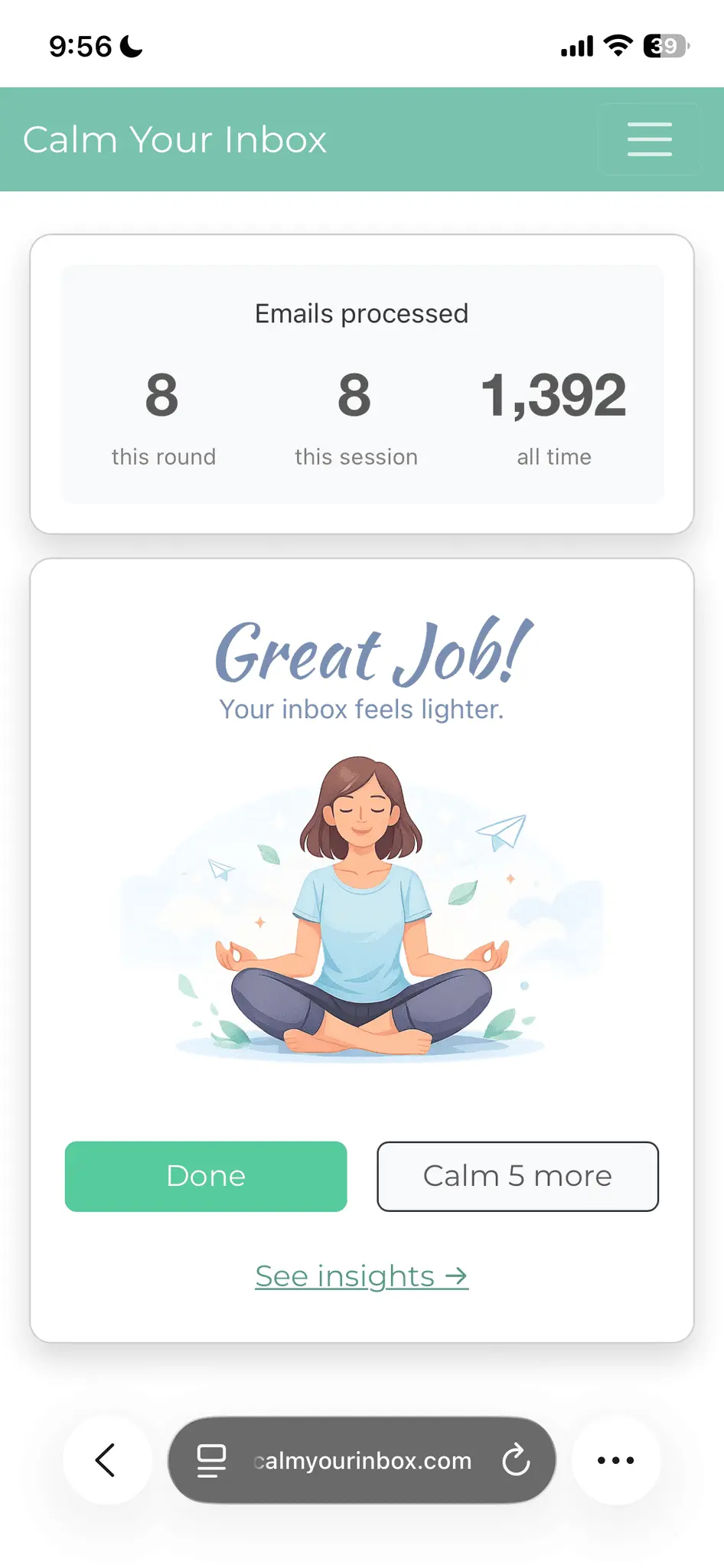 Screenshot 2 of Calm Your Inbox
