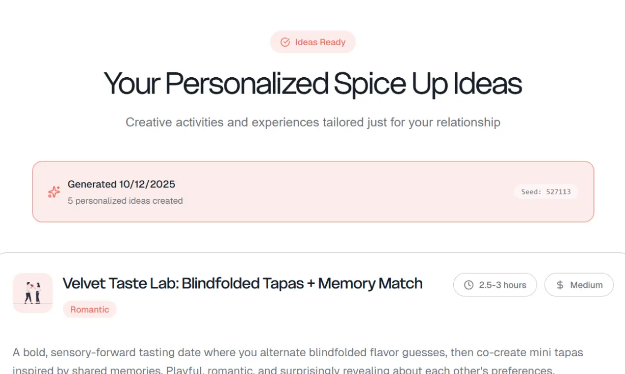 Screenshot 2 of Intimacy Planner