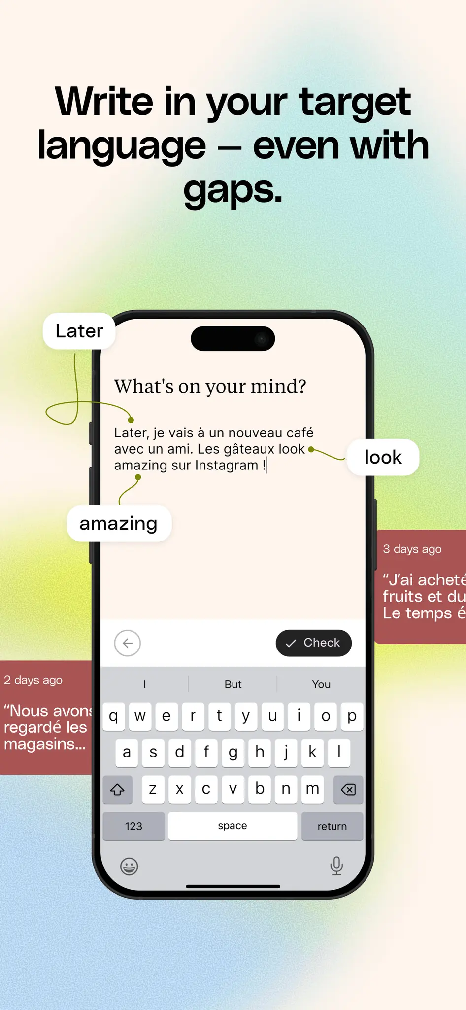 Screenshot 1 of Moti: Your language journal