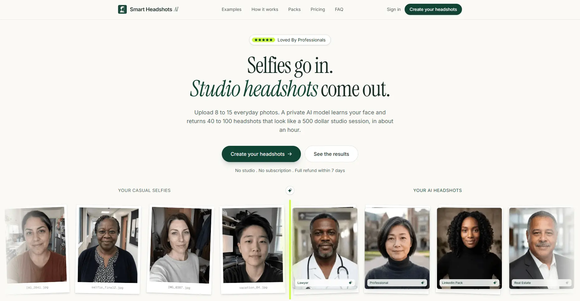 Screenshot 1 of Smart Headshots AI