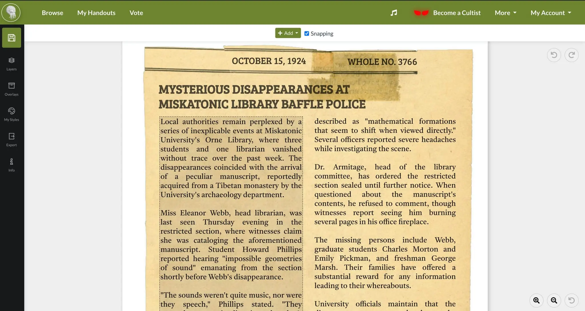 Screenshot 3 of Handout Generator