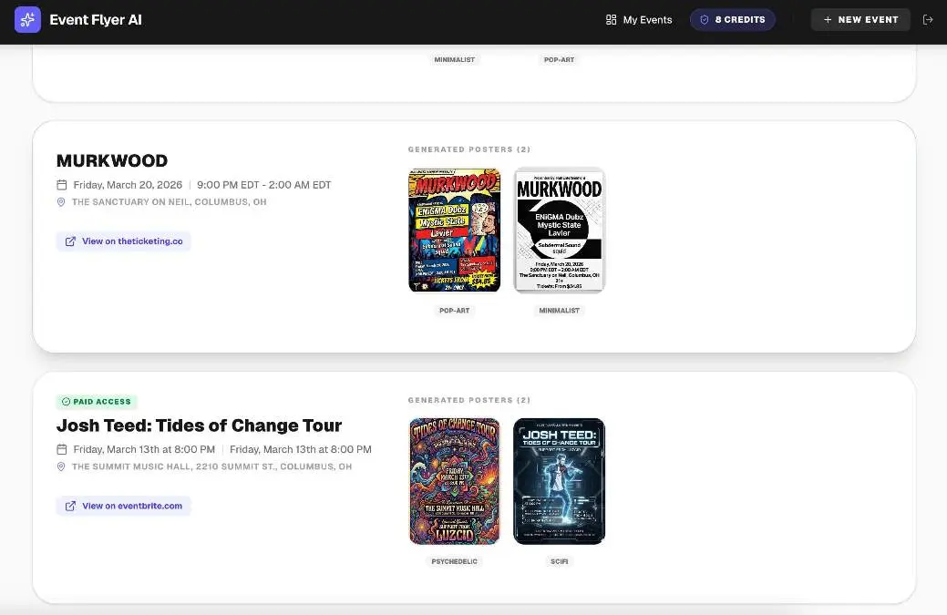 Screenshot 2 of EVENTFLYER.AI