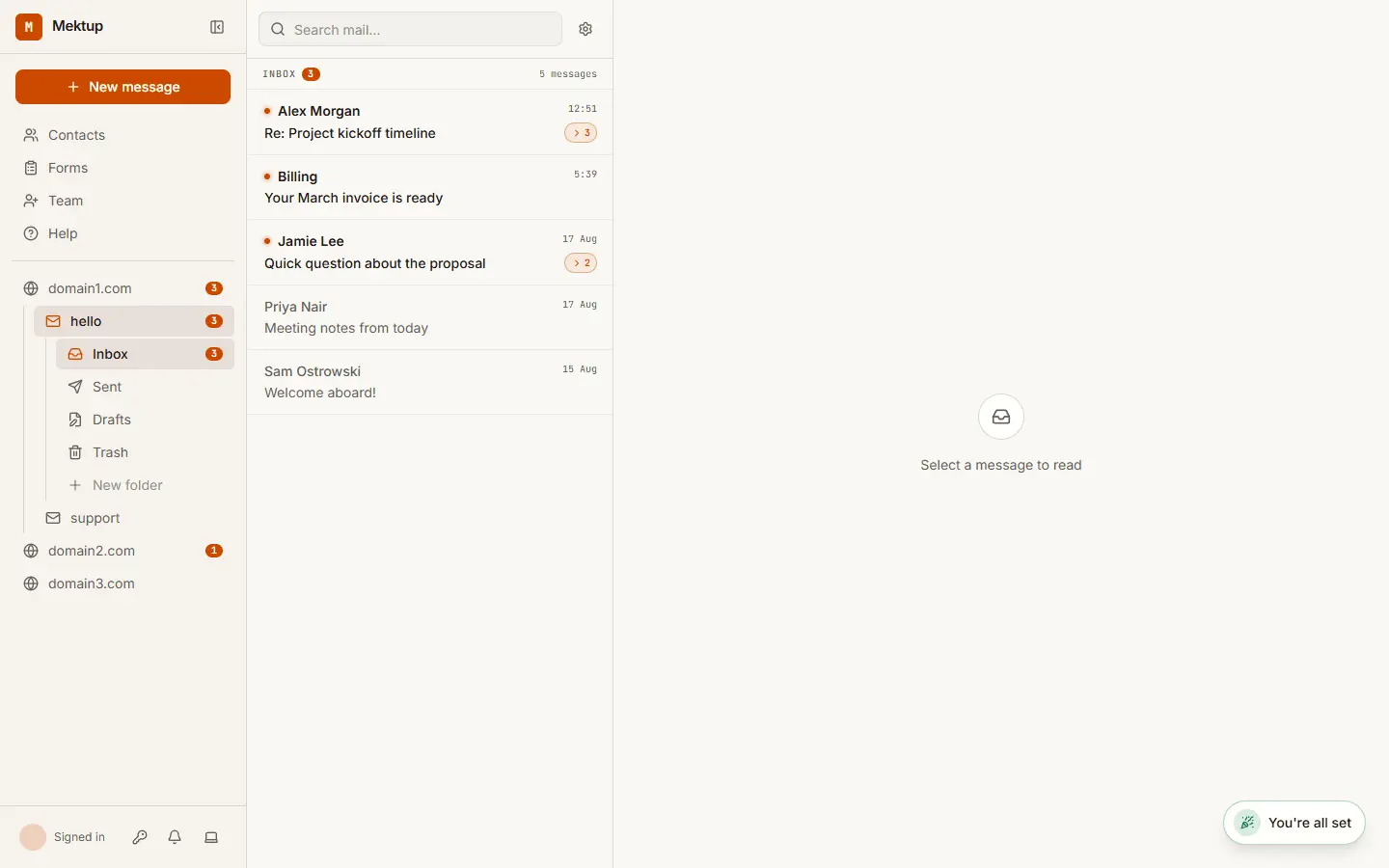 Screenshot 3 of Email Hosting + API & MCP Server for AI