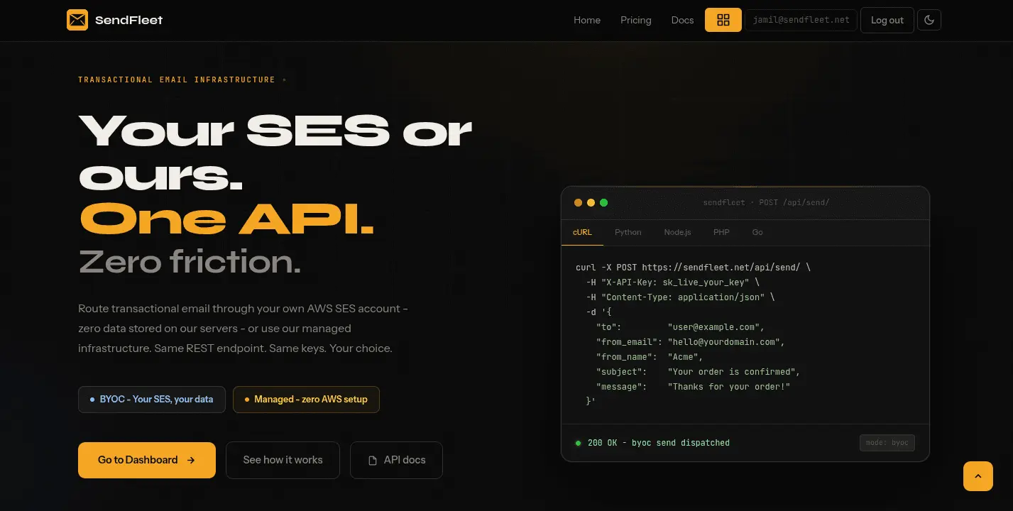 Screenshot 1 of SendFleet