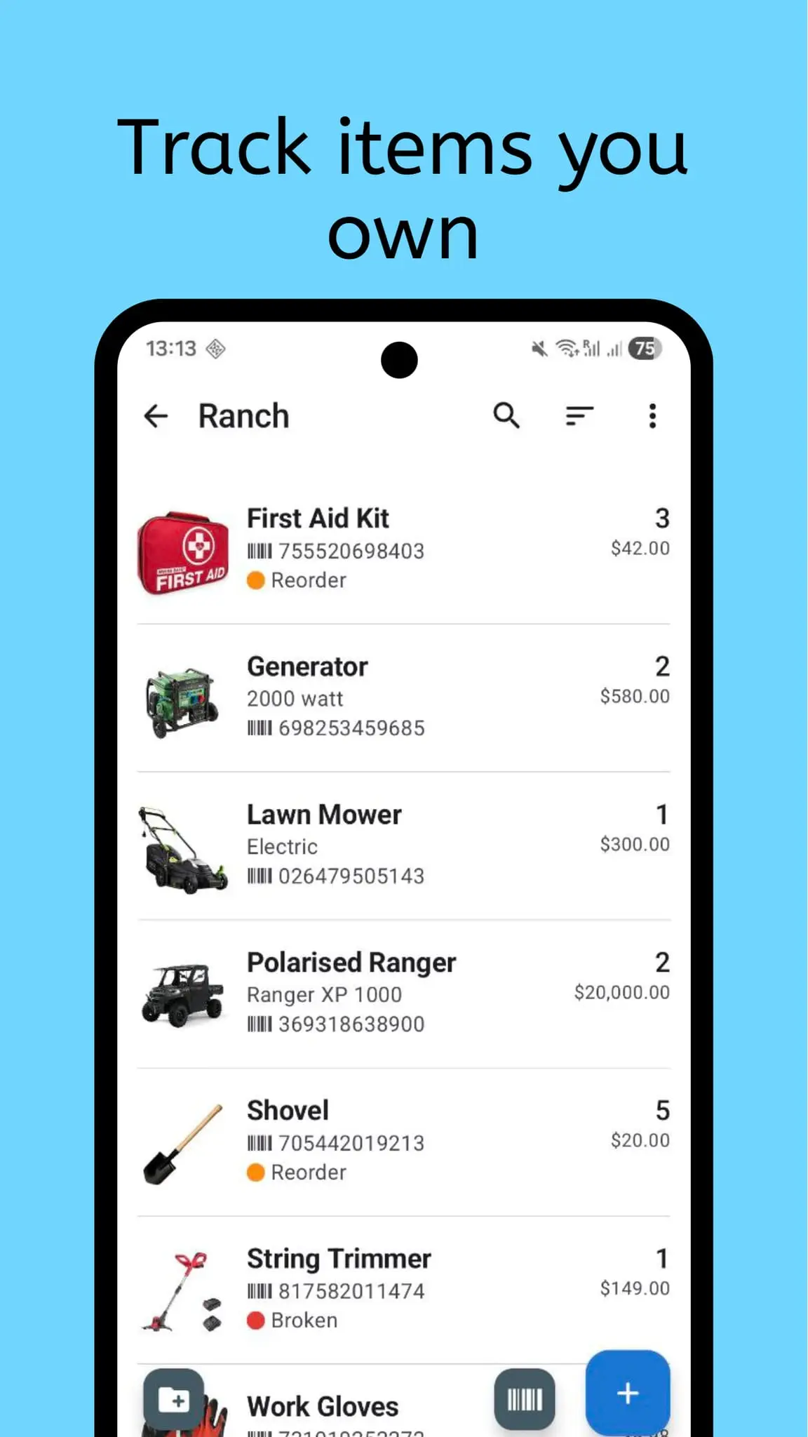 Screenshot 1 of Collection & Inventory Tracker
