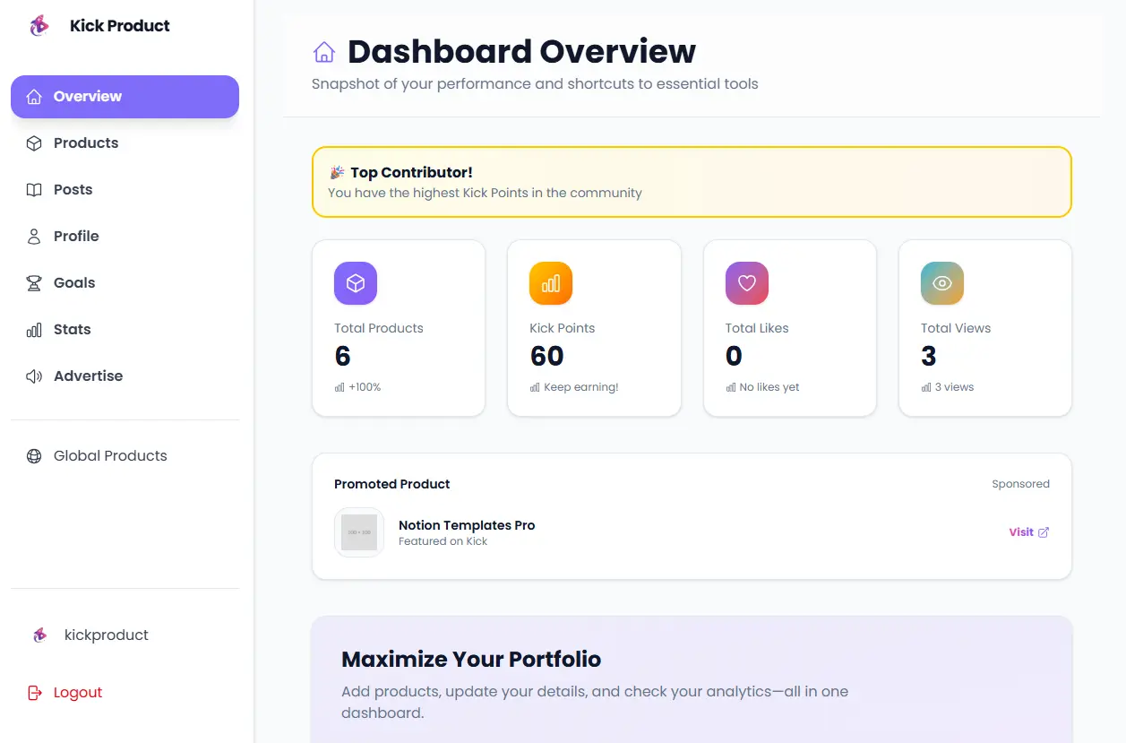 Screenshot 2 of Kick Product