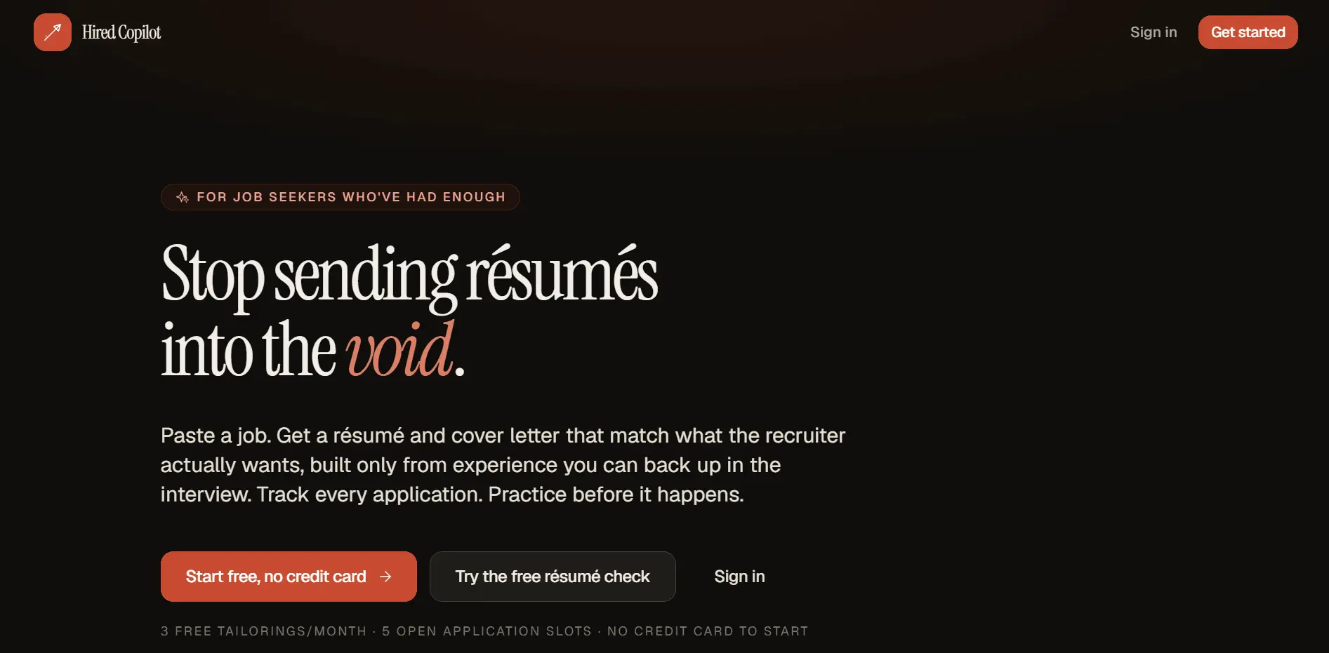 Screenshot 1 of HiredCopilot
